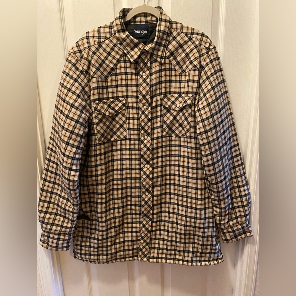Wrangler Plaid Jacket - Brown and Cream